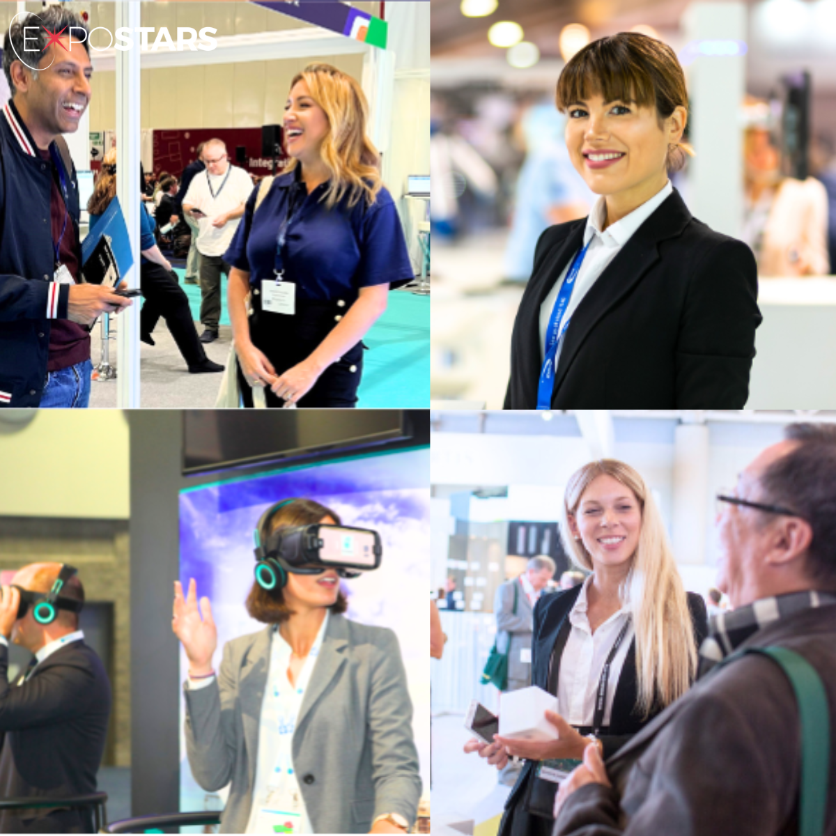 image of multiple professional exhibition staff